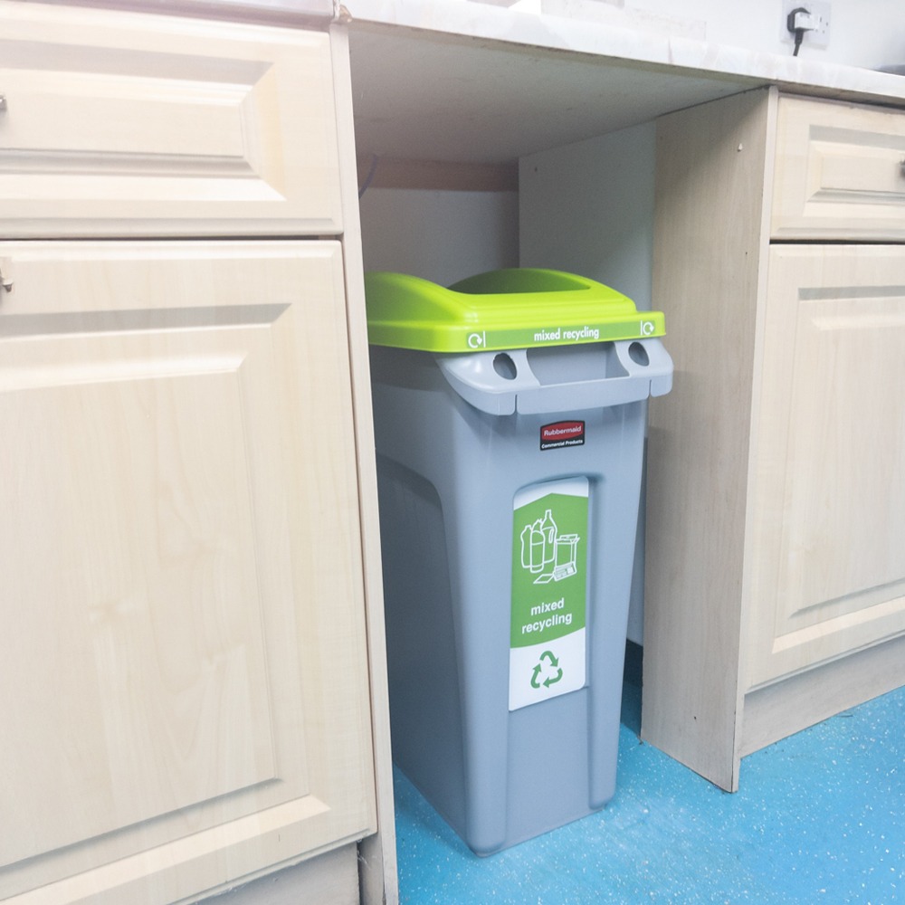 Simpler Recycling Rubbermaid Slim Jim Mixed Recycling Bin - 60 Litre