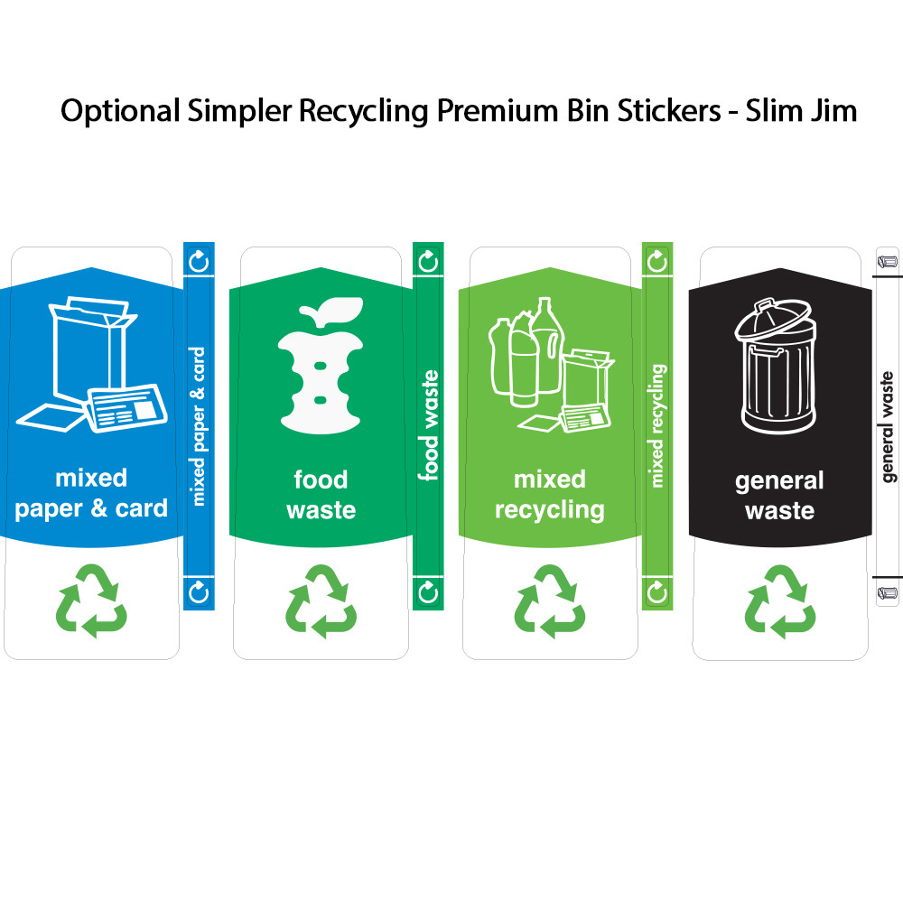 Simpler Recycling Rubbermaid Station - Slim Jim 60L