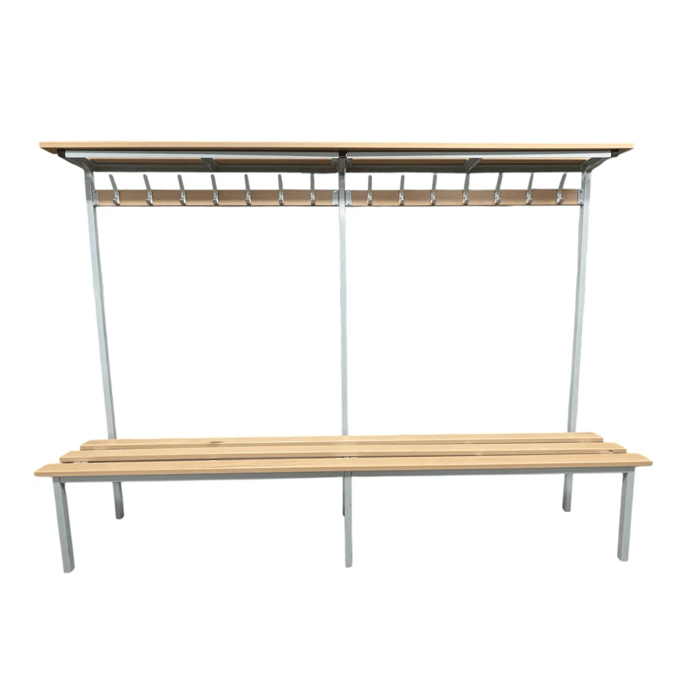 Single Sided Bench with Shelf