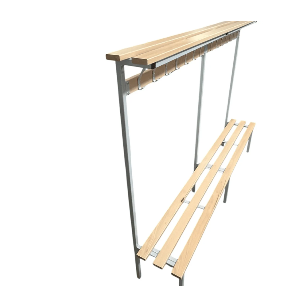 Single Sided Bench with Shelf