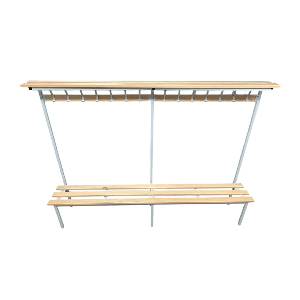Single Sided Bench with Shelf