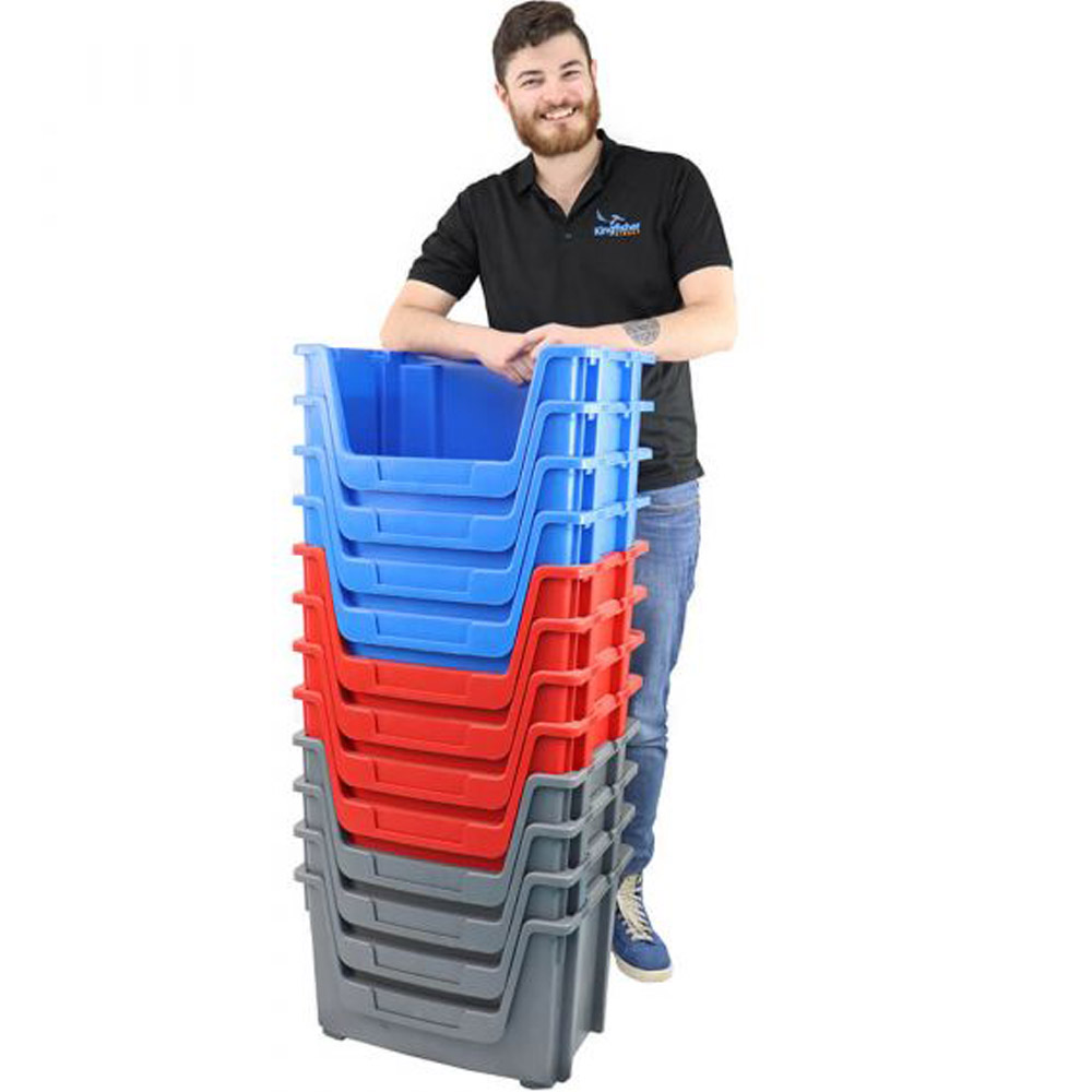 Stackable Open Fronted Plastic Pick Bins - 50 Litre