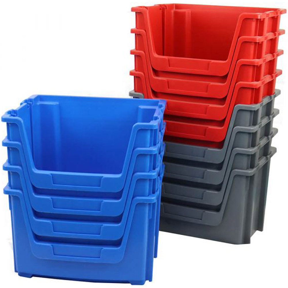 Stackable Open Fronted Plastic Picking Bins - 50 Litre