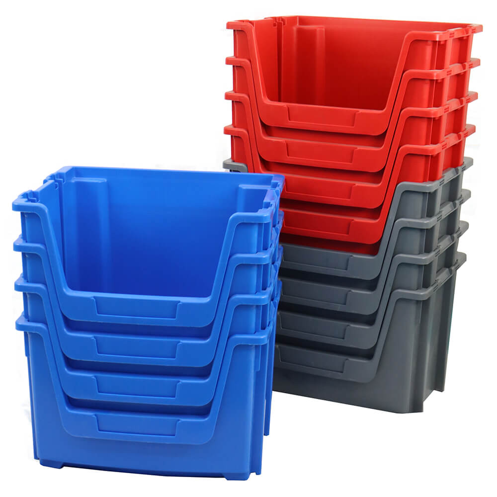Stackable Open Fronted Plastic Pick Bins - 50 Litre