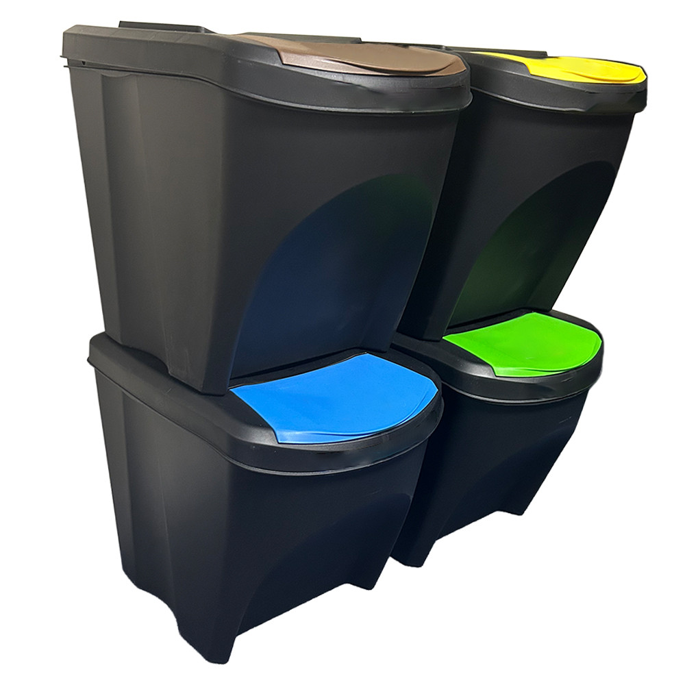Stackinbin Stackable Recycling Bins - 25L - Set of 4