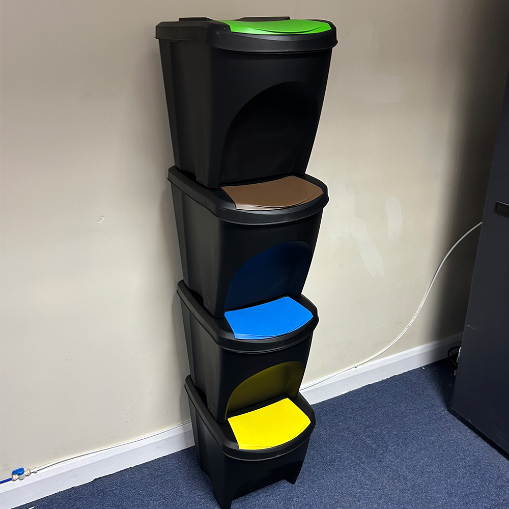 Stackinbin Stackable Recycling Bins - 25L - Set of 4