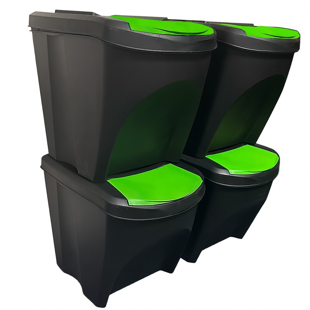 Stackinbin Stackable Recycling Bins - 25L - Set of 4