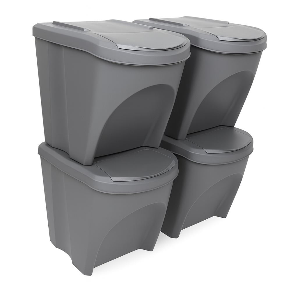 Stackinbin Stackable Recycling Bins - 25L - Set of 4