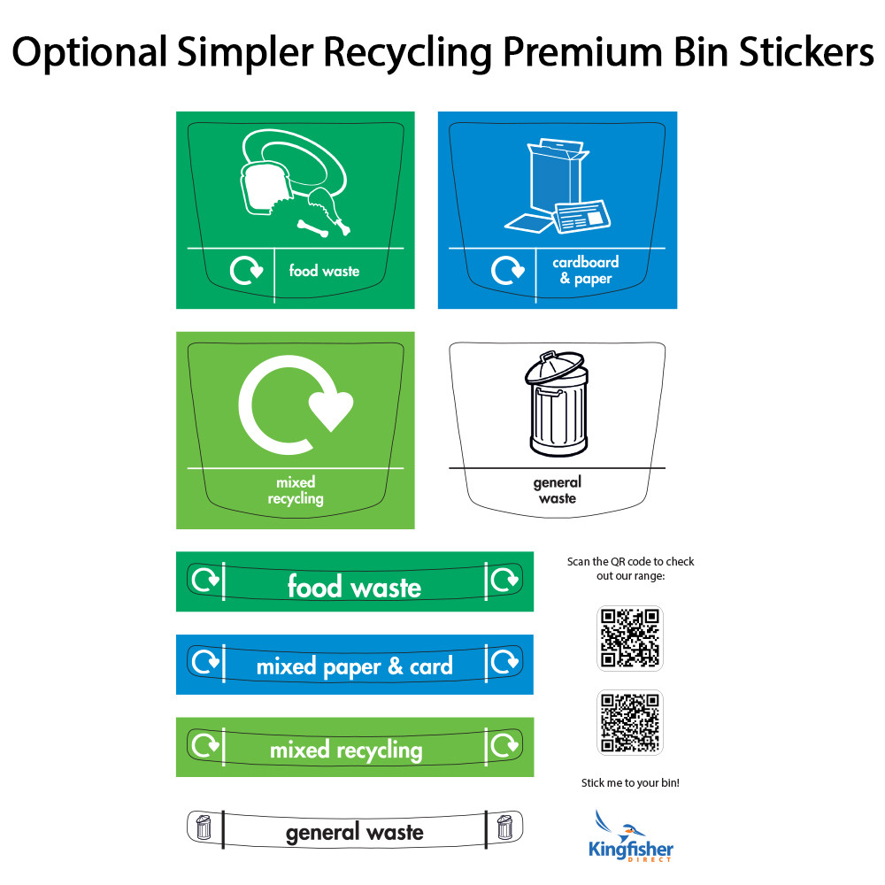Stackinbin Stackable Recycling Bins - 25L - Set of 4