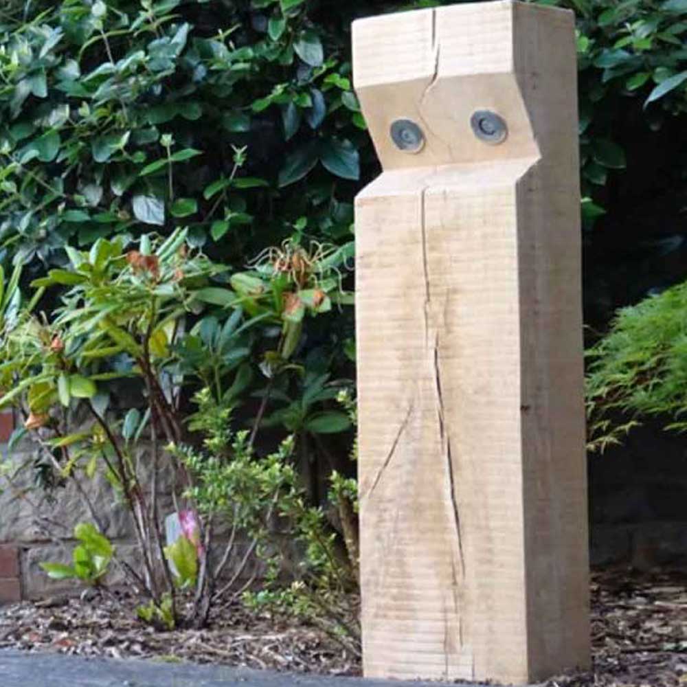 Stratton Double LED Lighting Oak Bollard