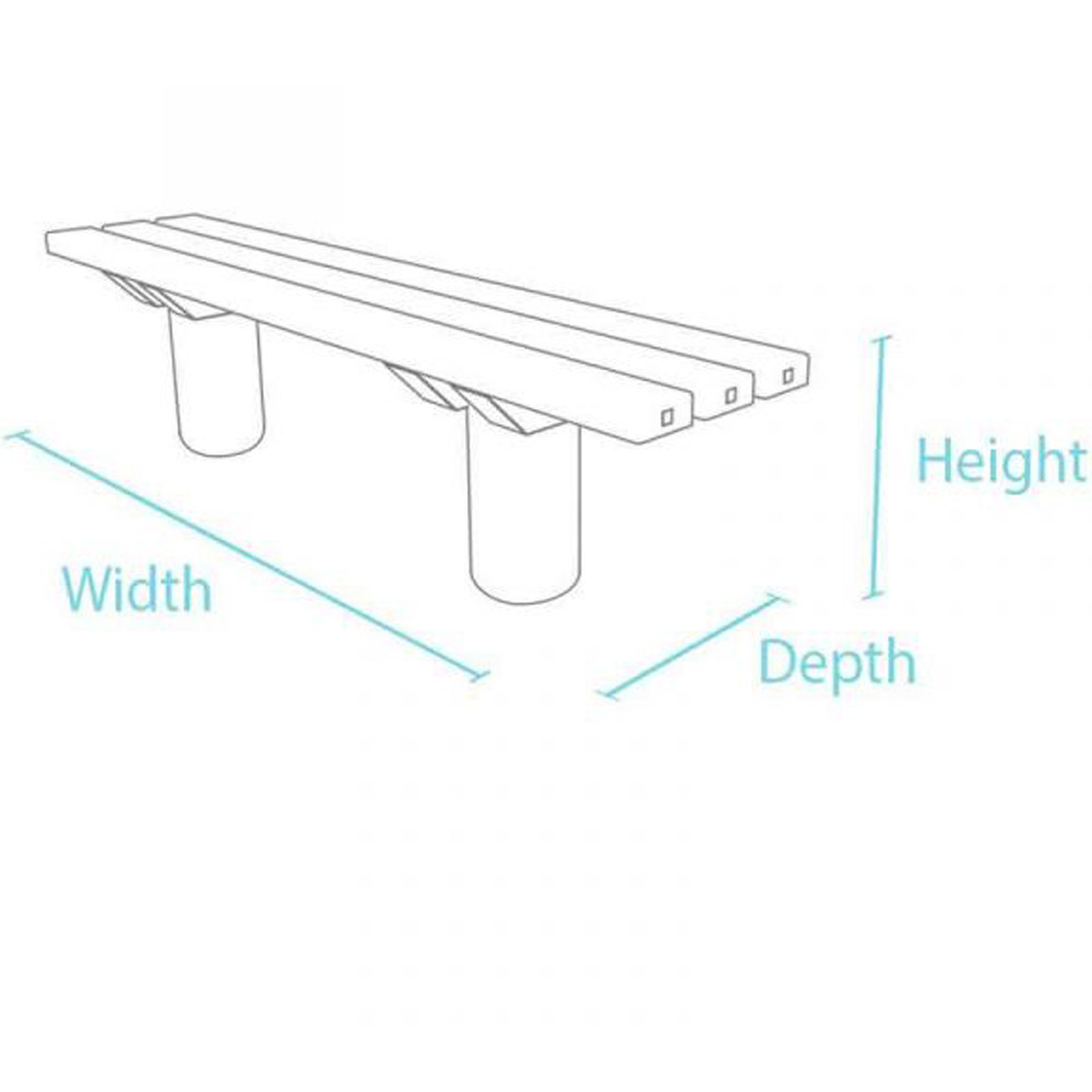100% Recycled Plastic Taunus Forest Backless Bench