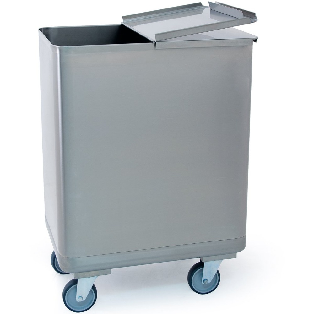 Wheeled Catering Ingredient Bin Trolley - Stainless Steel - 120 litres