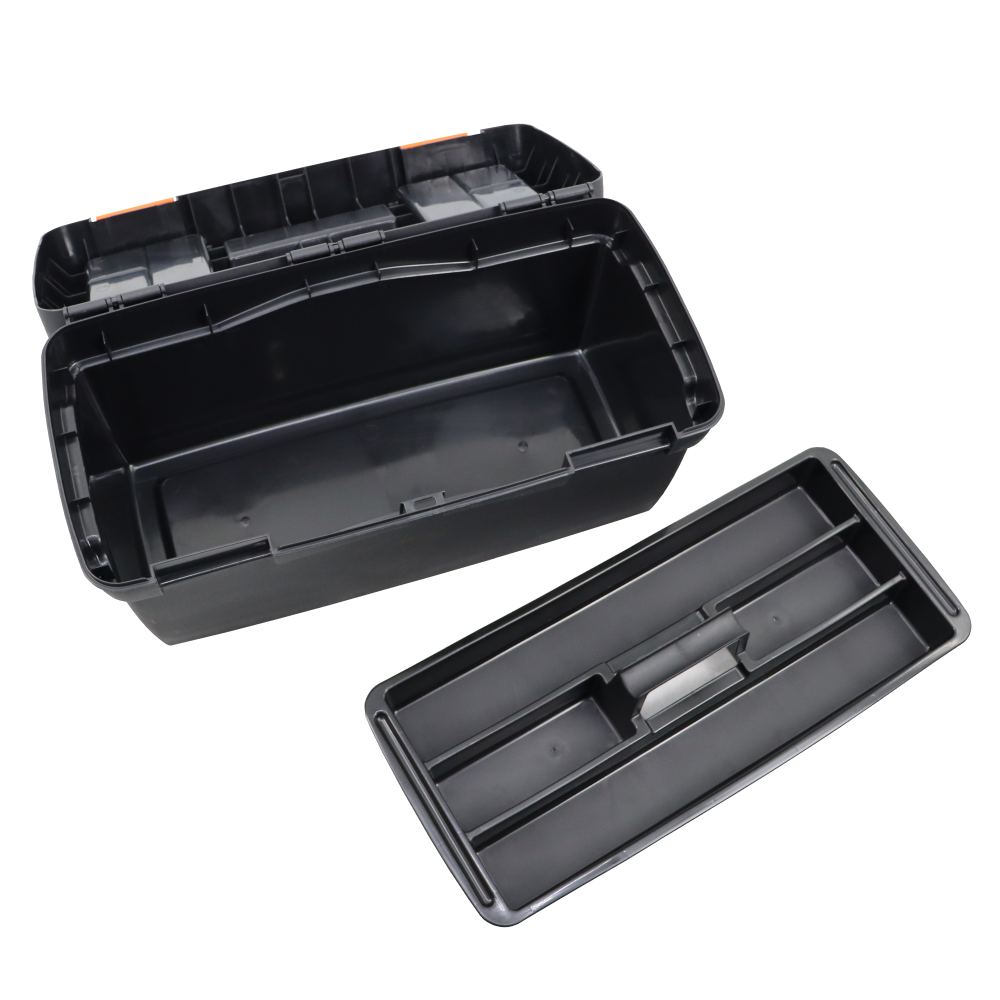 20 Inch Black Plastic Tool Box - 500 x 258 x 250