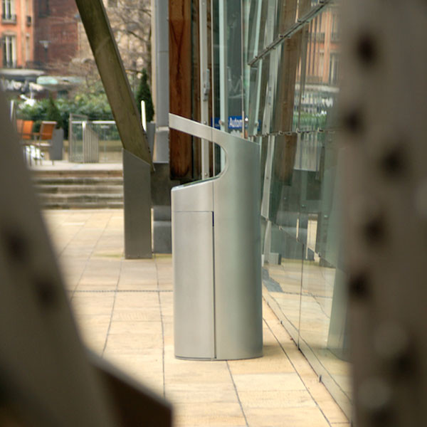 Torpedo Single on Street Litter Bin - 70 Litre