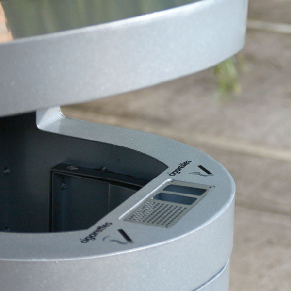 Torpedo Single on Street Litter Bin - 70 Litre