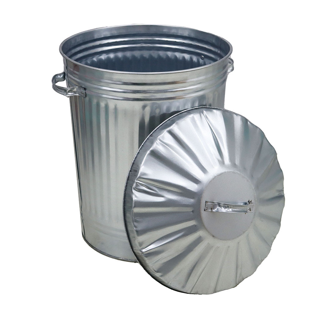 Galvanised Steel Trash Can 90 Litre