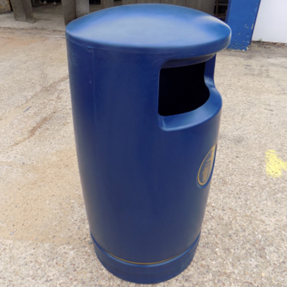 Trojan Litter Bin - 100 Litre Capacity - side angle 2