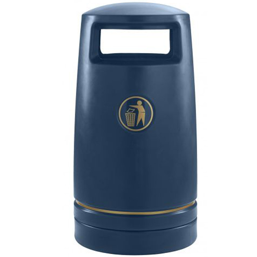 Trojan Litter Bin - 100 Litre Capacity - blue