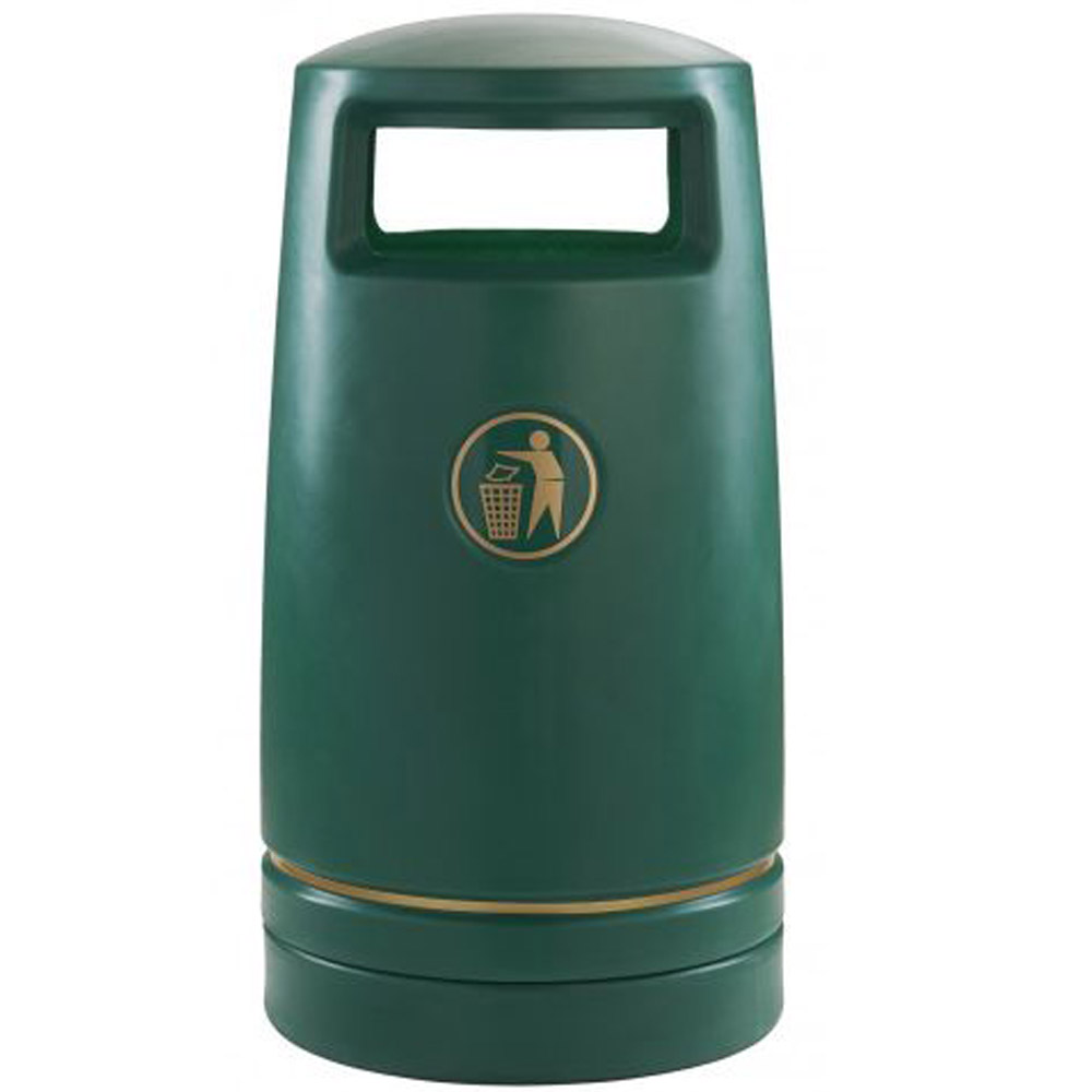 Trojan Litter Bin - 100 Litre Capacity - green