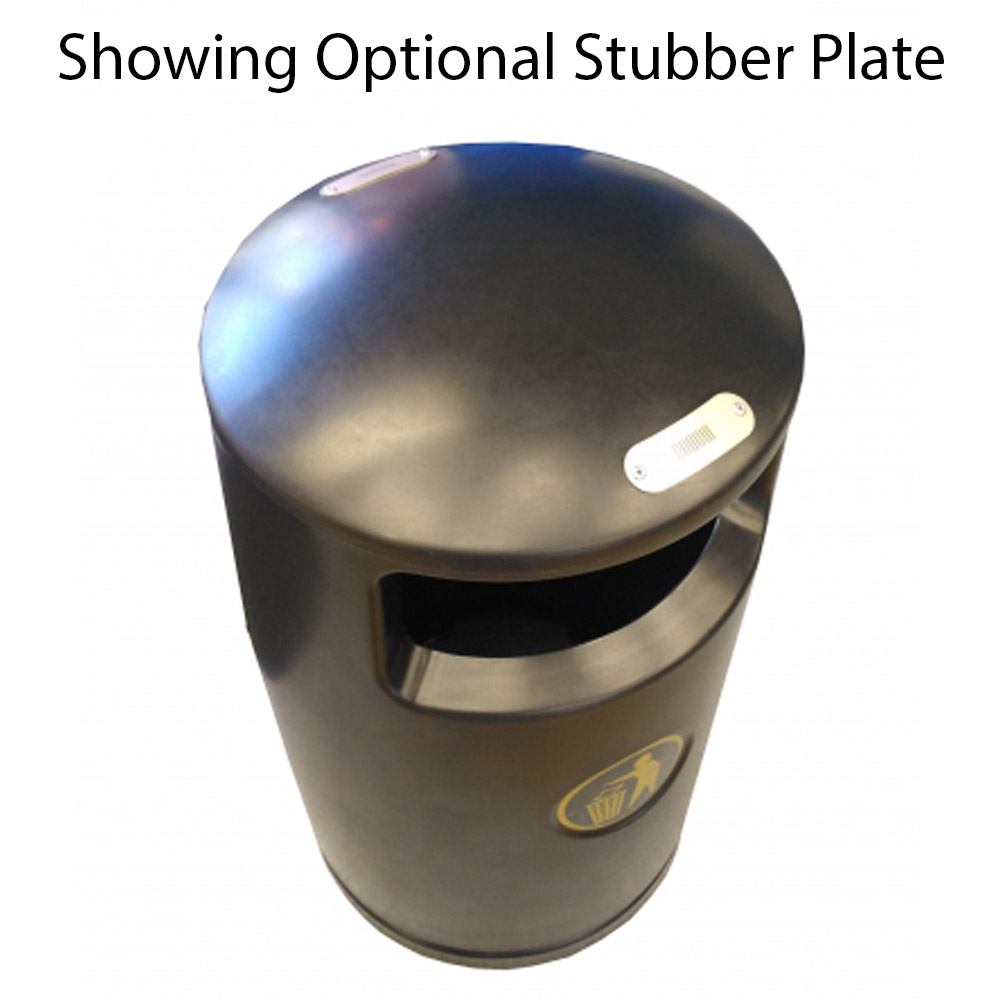 Trojan Litter Bin - 100 Litre Capacity - optional stubber plate