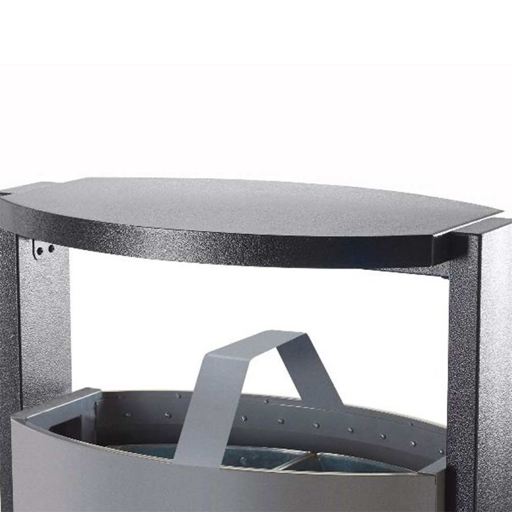Stainless Steel Dual Litter & Recycling Bin - 78 Litre