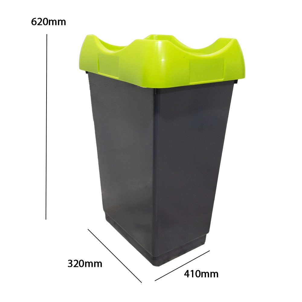 Set Of 3 Open Top Recycling Bins - 50 Litre - Clearance 