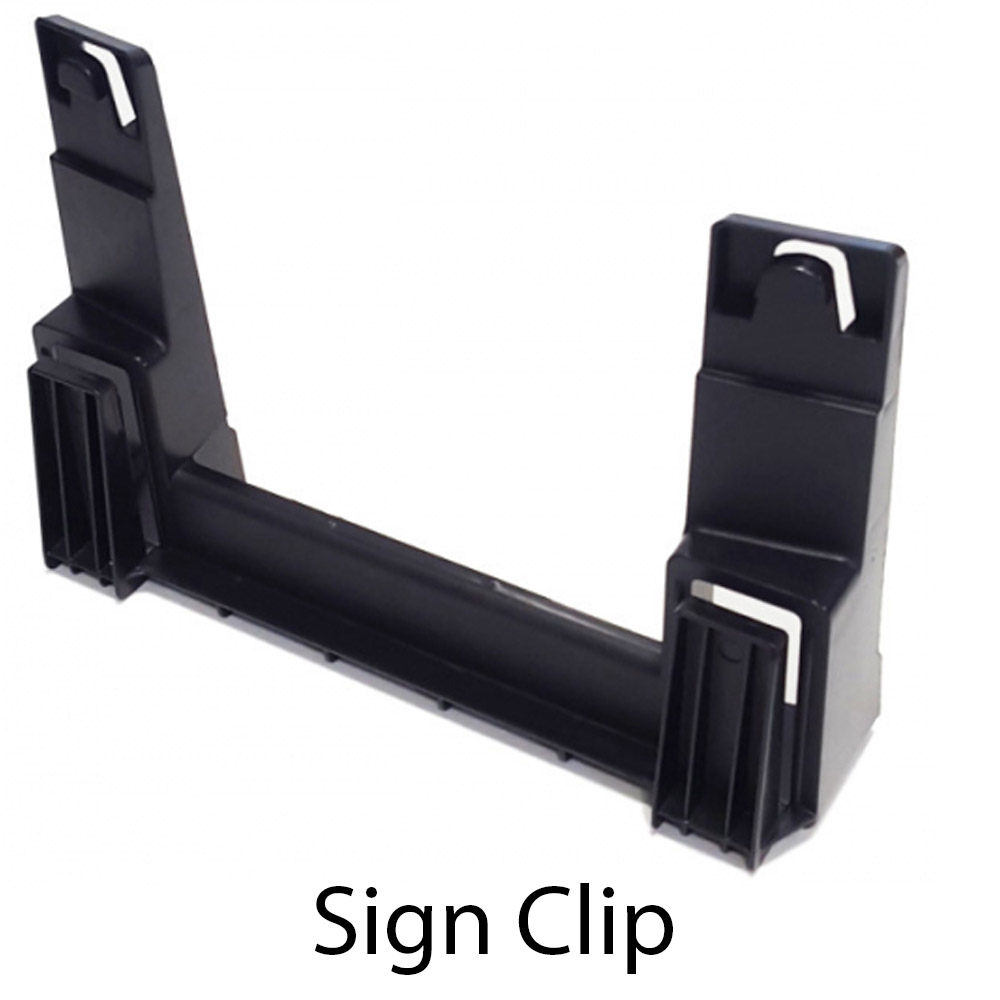 Optional sign clips.