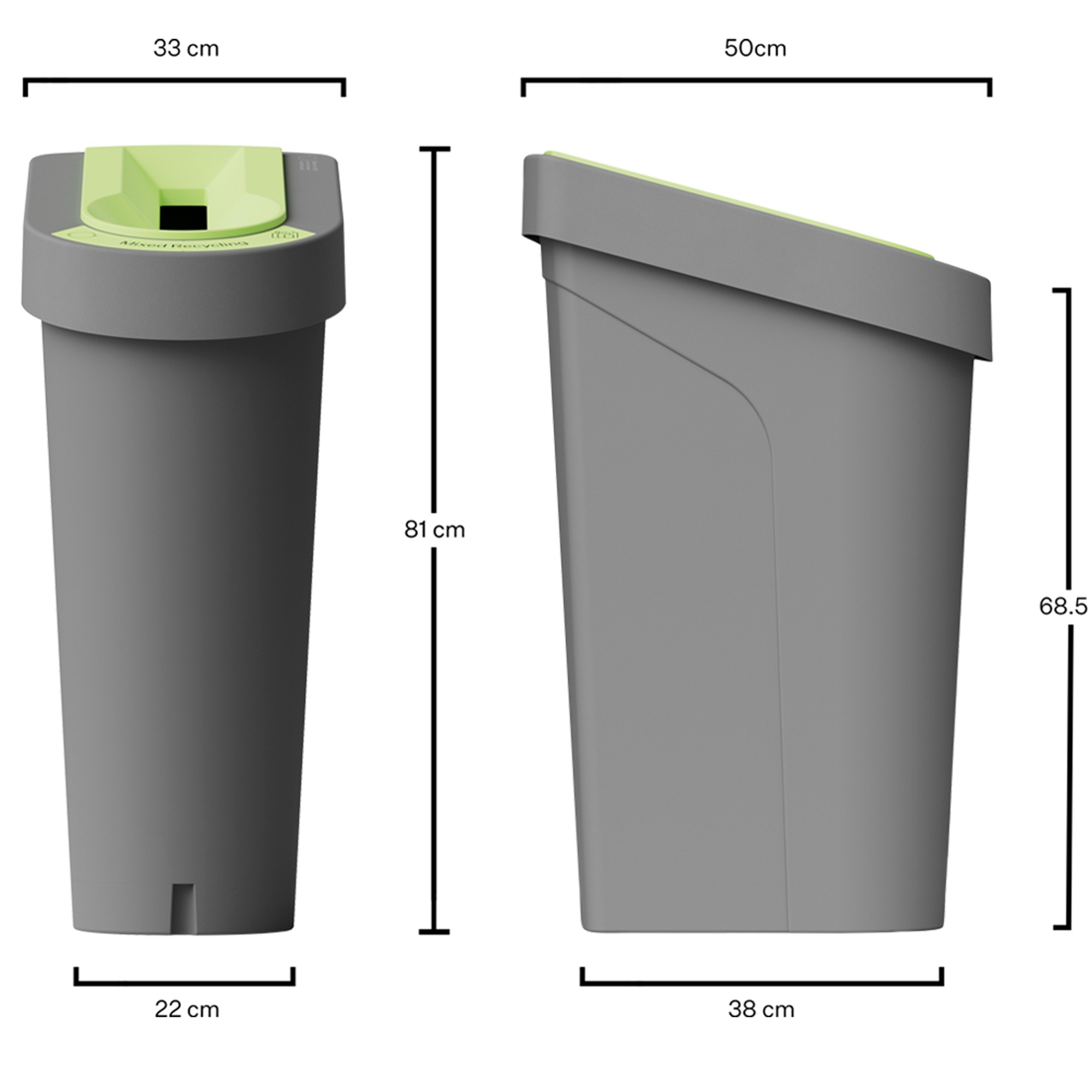 uBin Indoor Recycling Bin - 70 Litre