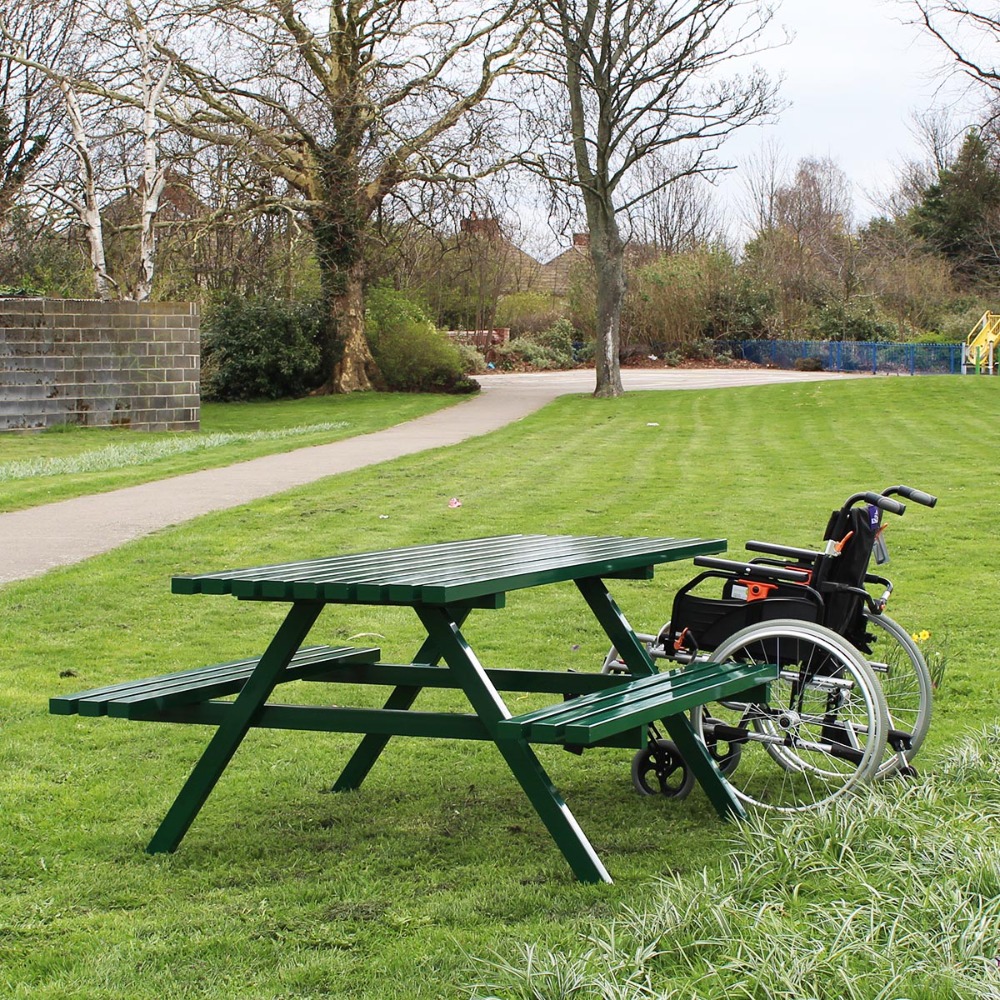 Steel Wheelchair Friendly Picnic Table