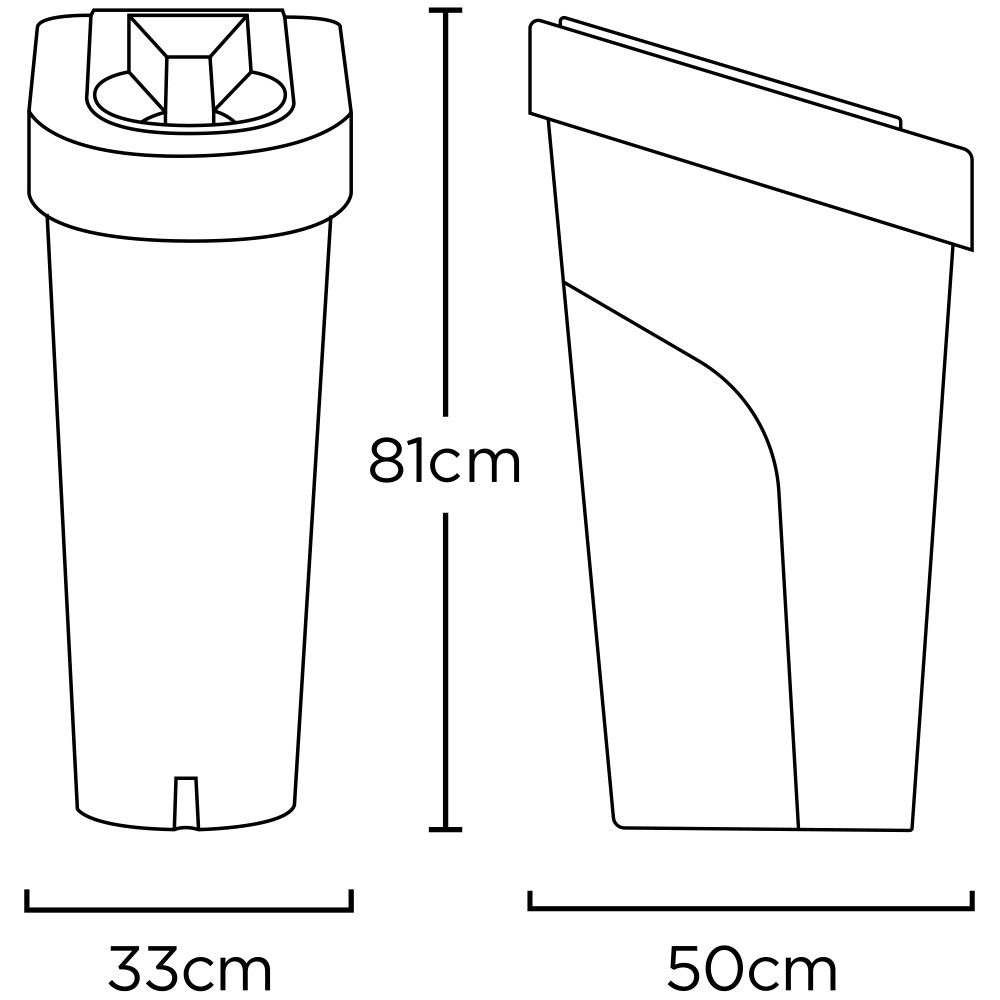 Separate Waste Collection Station - uBin 70L - Dimensions