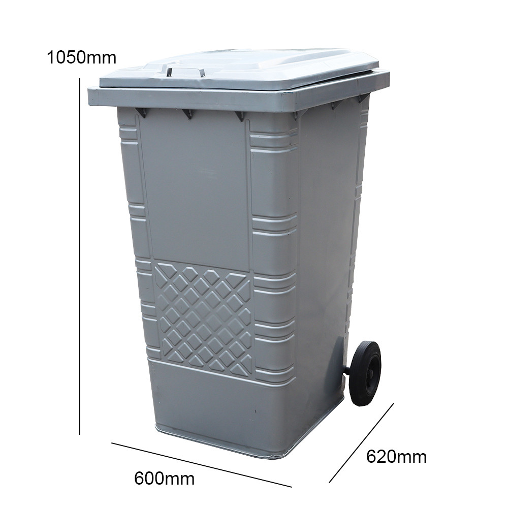 Steel Plated Wheelie Bin - 240 Litre