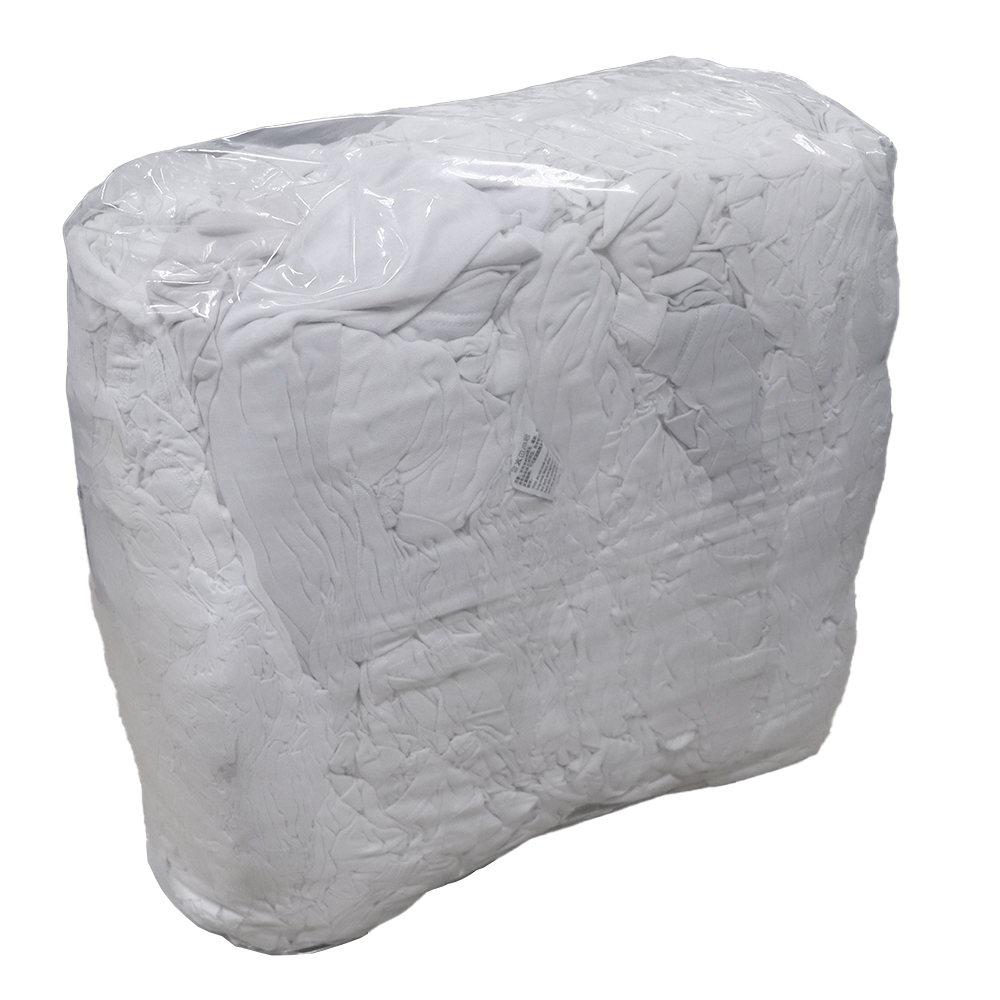 Used White Rags Value Recycled Bag Of Rags - 10kg - White - Kingfisher Direct Ltd