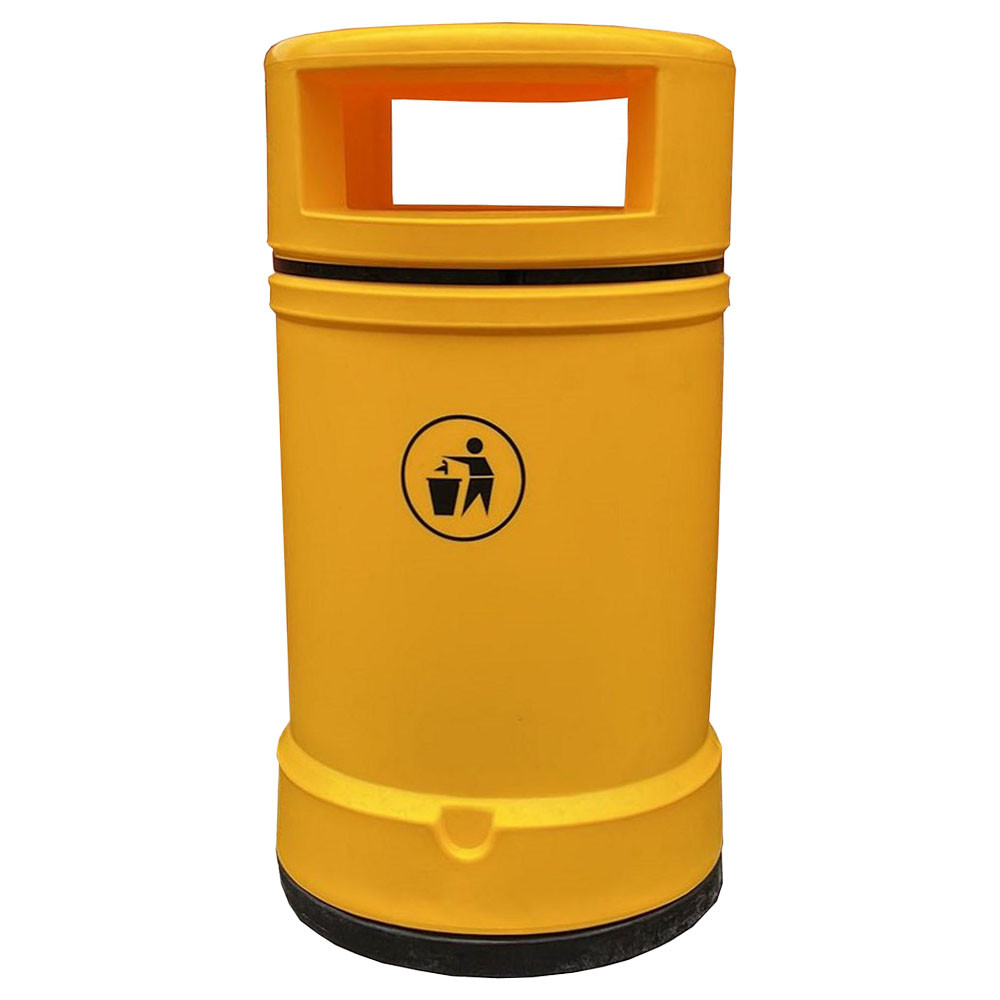 Derwent Outdoor Heritage Litter Bin - 120 Litre - yellow