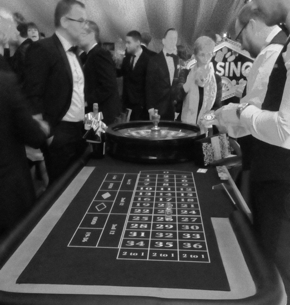 We tried our luck with the roulette table before dinner was announced
