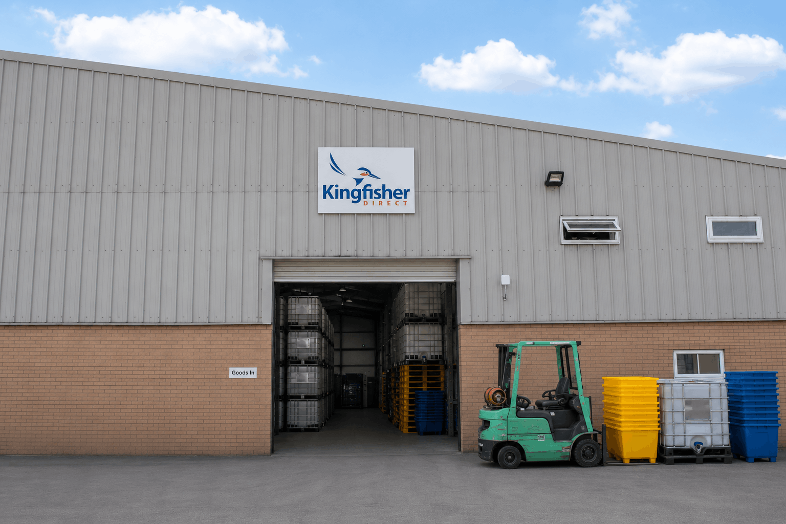 Front of warehouse